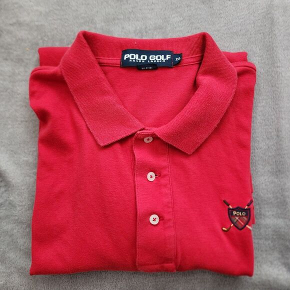 Polo Golf Other - VTG Polo Golf Shirt XXL Red Made in USA Crossed Clubs Logo Rare